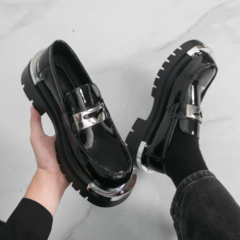 Office High Tech - Men's thick soled leather shoes Luxury