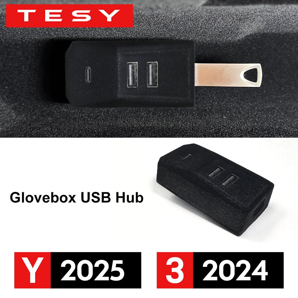 Docking Station Usb C - Glovebox USB Hub For Tesla New
