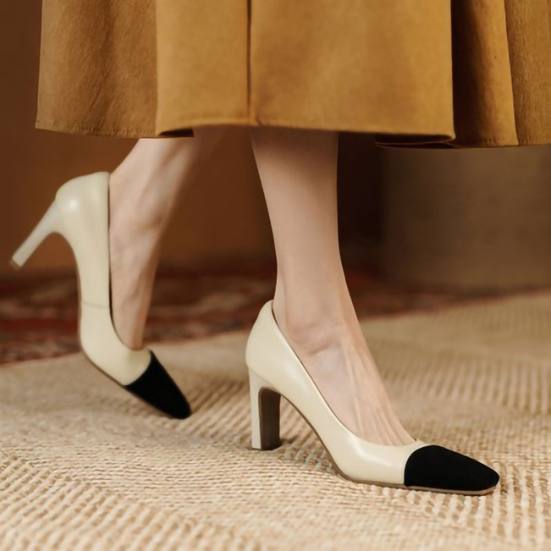 Office High Tech - High quality color blocked square toe