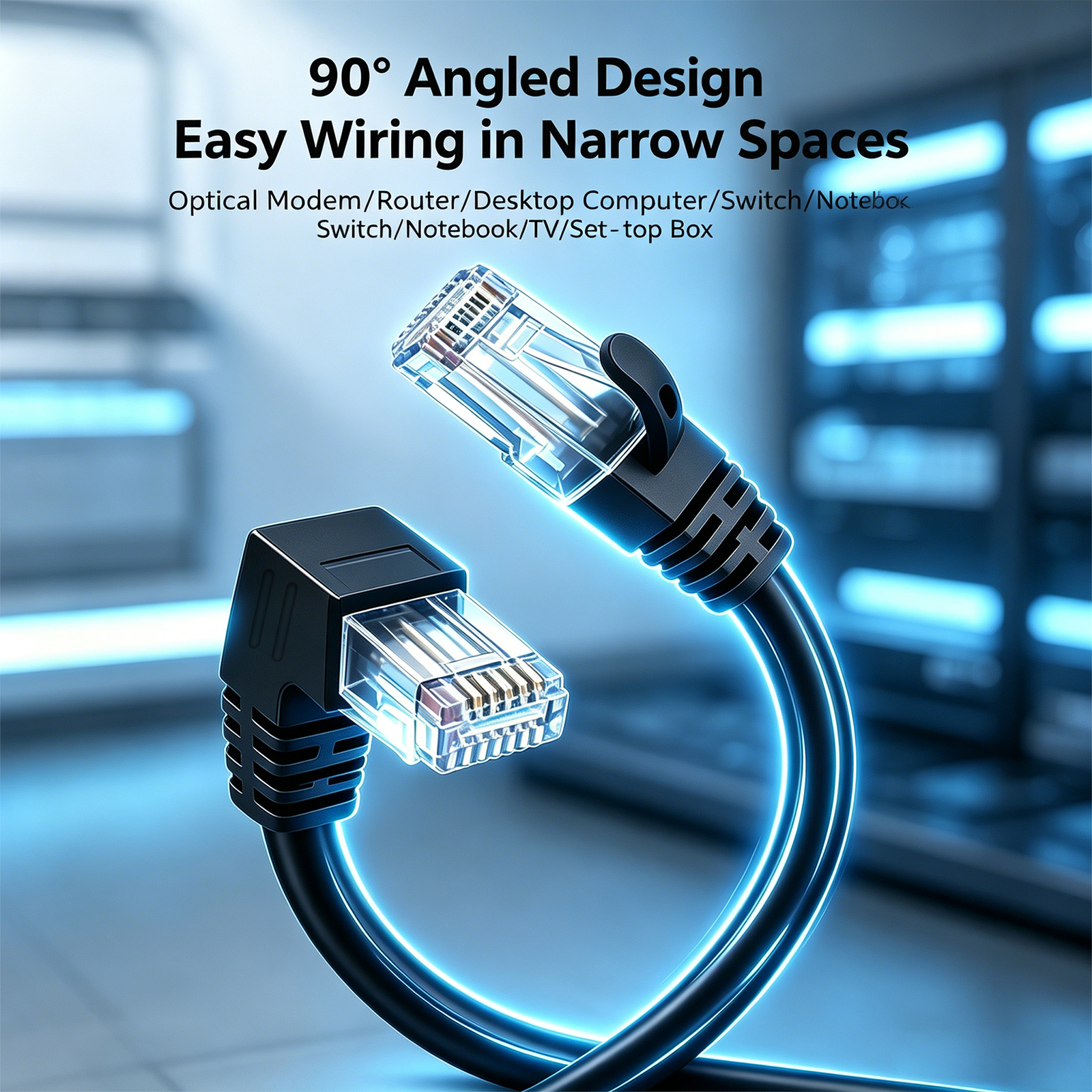 kubie Cat6a RJ45 90 Degree Ang - مراجعة Power Over Ethernet وسعره