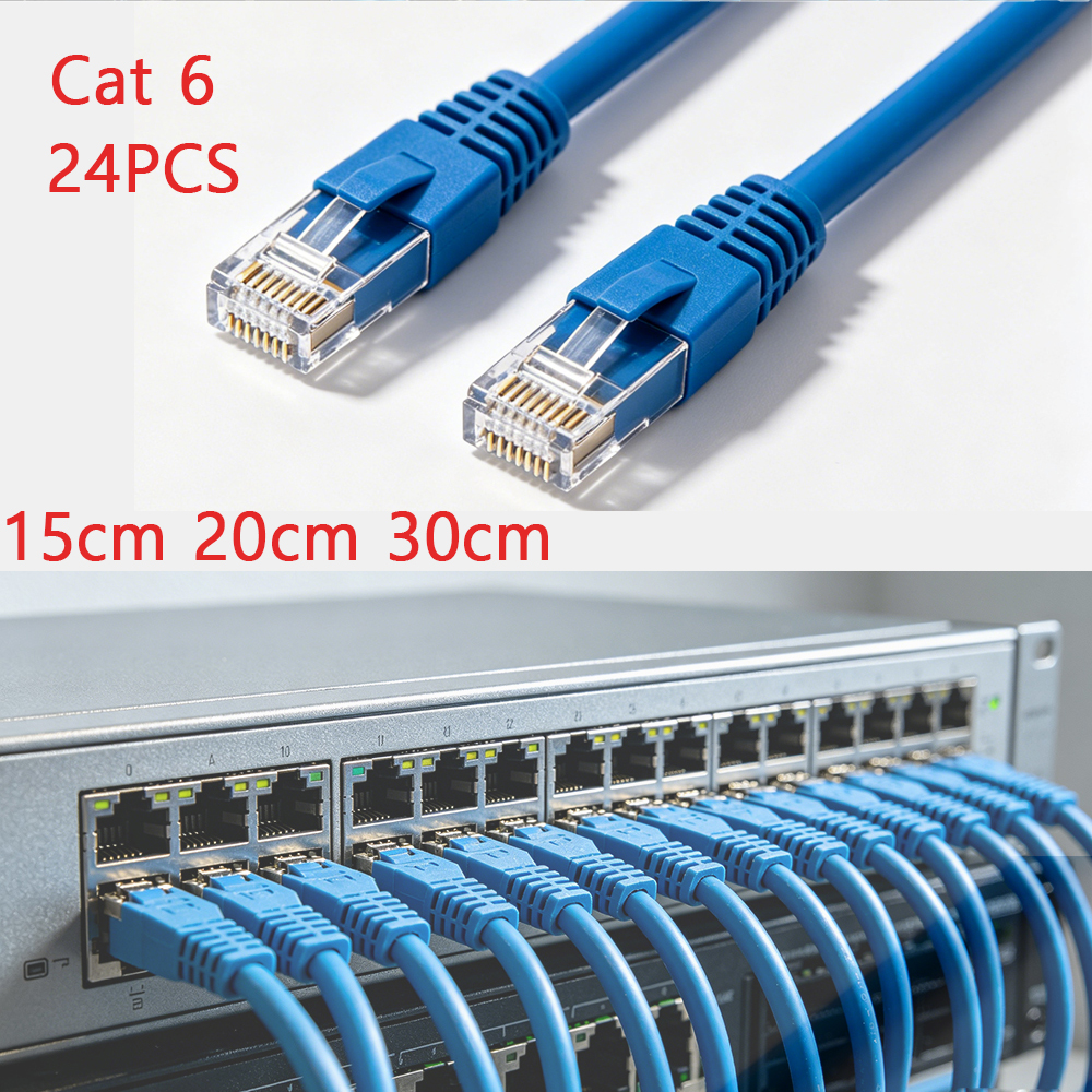 24PCS Cat6 RJ45 Short Ethernet - مراجعة Power Over Ethernet وسعره