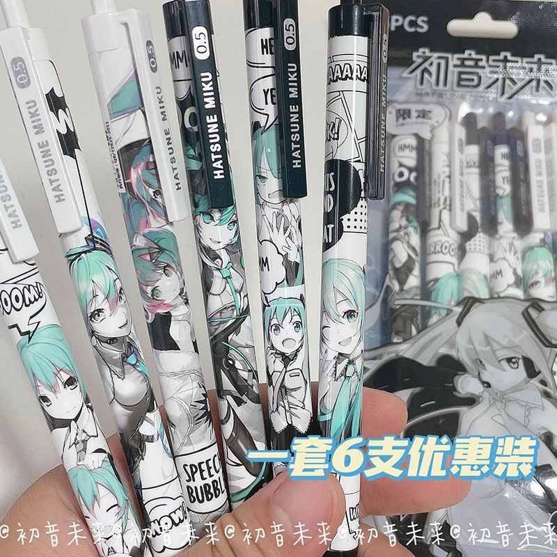 6Pcs/Set Hatsune Miku Black Ge - مراجعة Office Tech Accessories وسعره