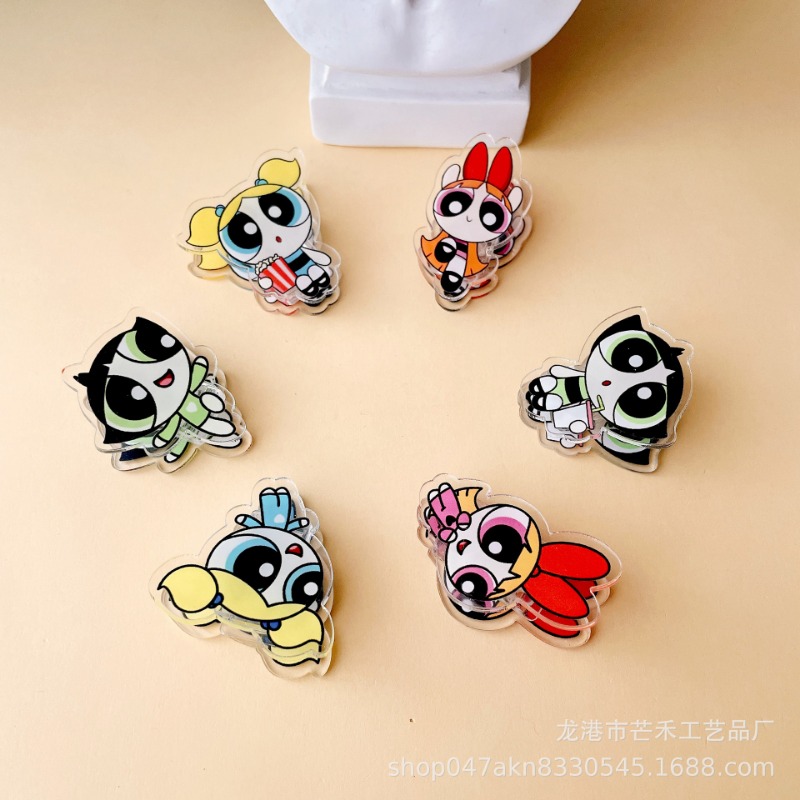 6PCS Kawaii The Powerpuffs Gir - مراجعة Office Tech Accessories وسعره