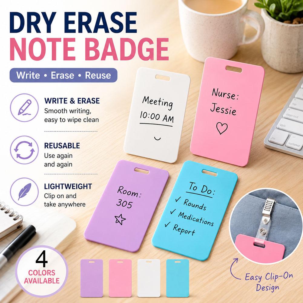Portable Dry Erase Note Badge  - مراجعة Office Tech Accessories وسعره
