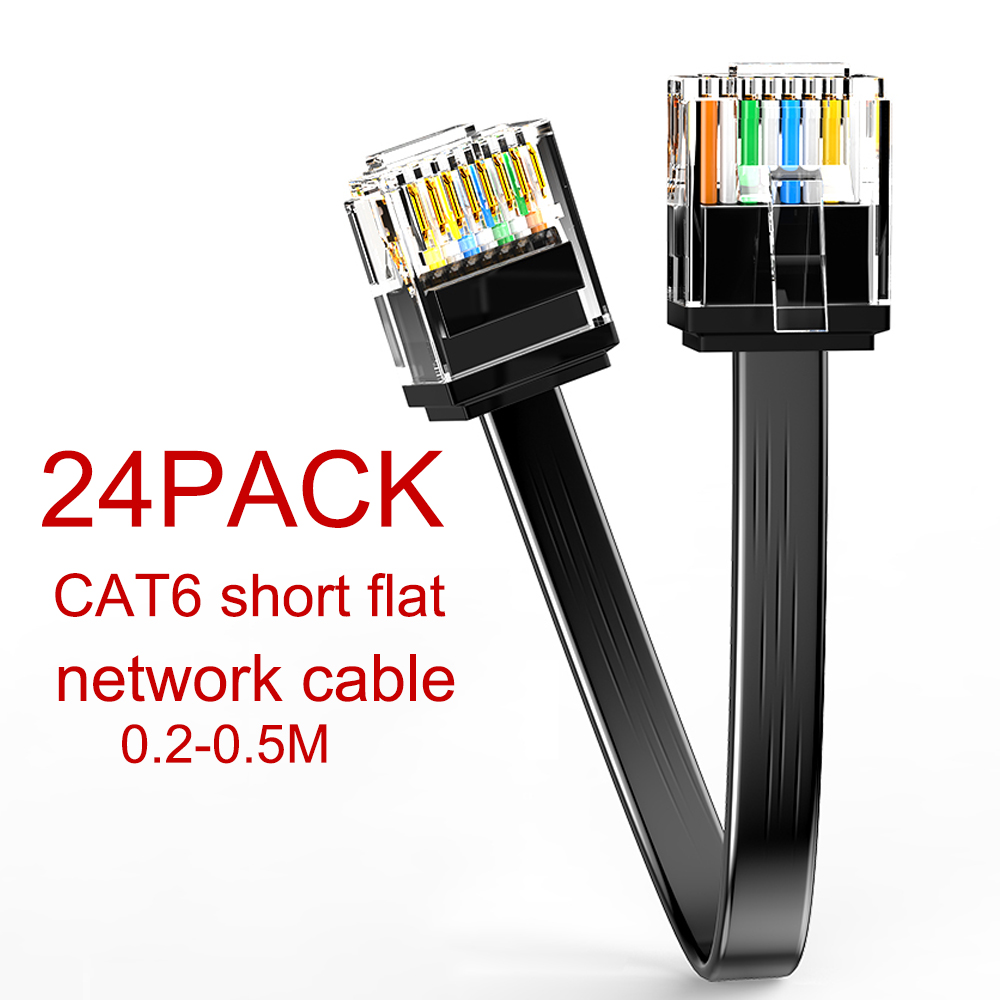 Cat6 24 Pack Short Flat Cat6 E - مراجعة Power Over Ethernet وسعره
