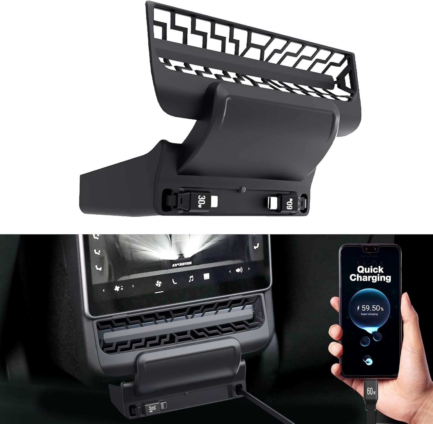 For Tesla Model 3/Y 2021-2023  - مراجعة Docking Station Usb C وسعره