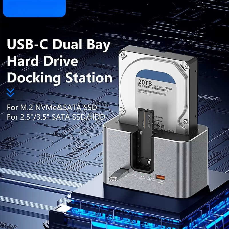 EE1 Custom All in One Dual Bay - مراجعة Docking Station Usb C وسعره
