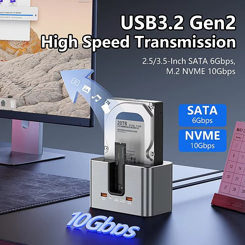 EE1 Custom All in One Dual Bay - مراجعة Docking Station Usb C وسعره