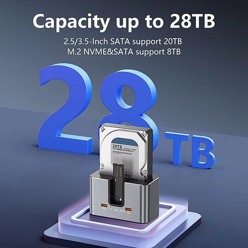 EE1 Custom All in One Dual Bay - مراجعة Docking Station Usb C وسعره