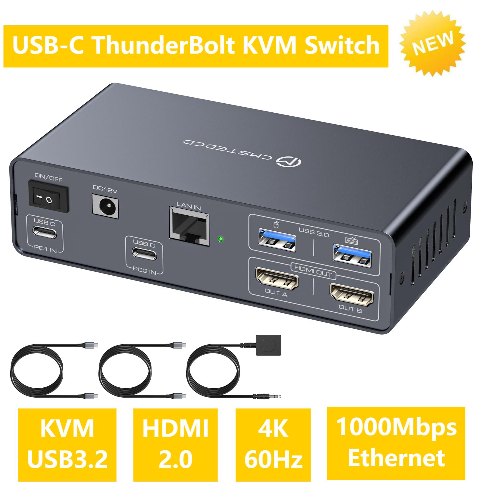 USB C KVM Switch 2 Monitors 2  - مراجعة Docking Station Usb C وسعره