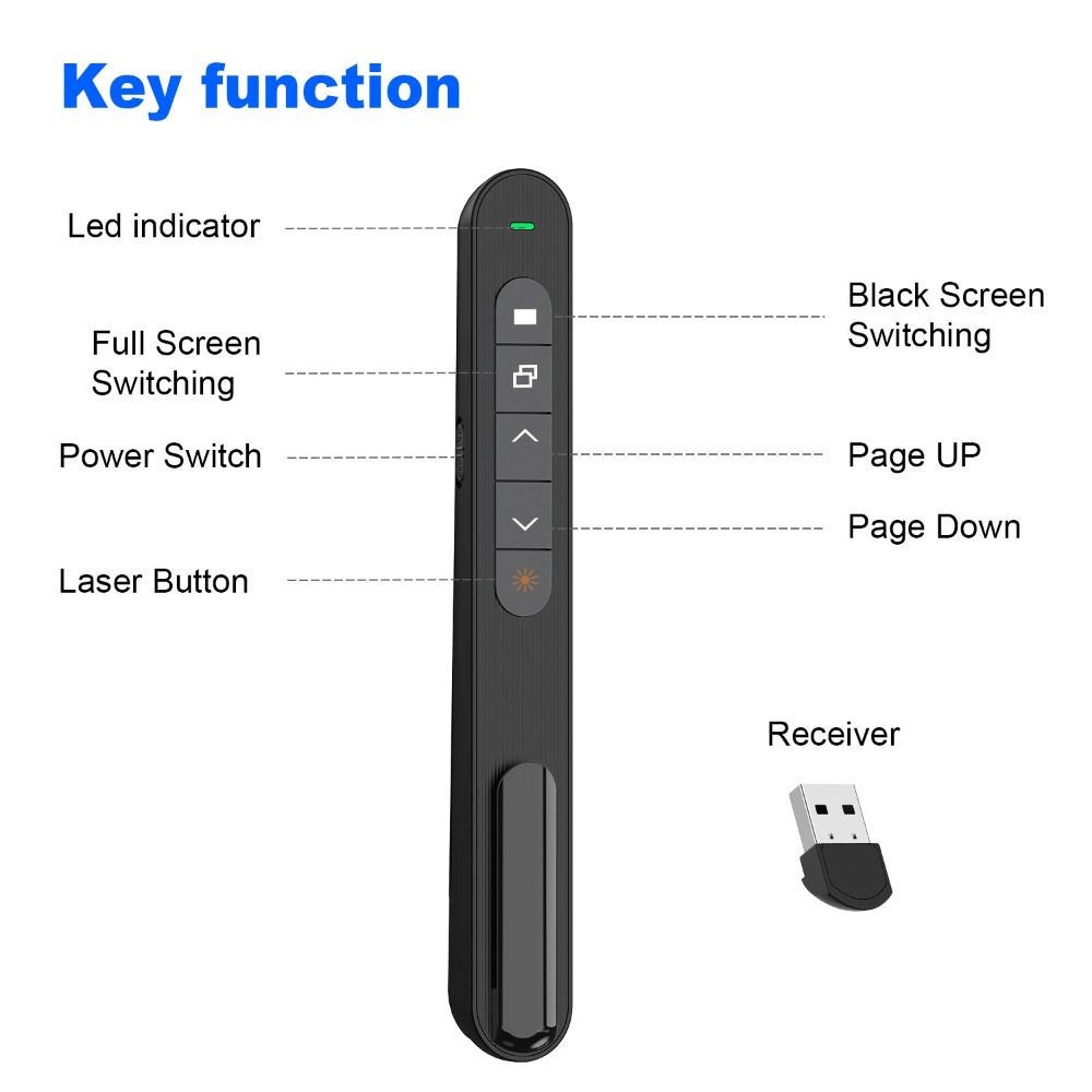 2.4GHz Wireless Presentation C - مراجعة Presentation Remote Laser وسعره