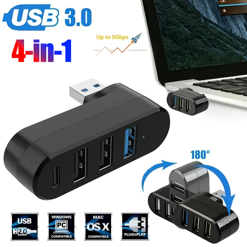 USB 3.0 Power Adapter 180° Rot - مراجعة Docking Station Usb C وسعره