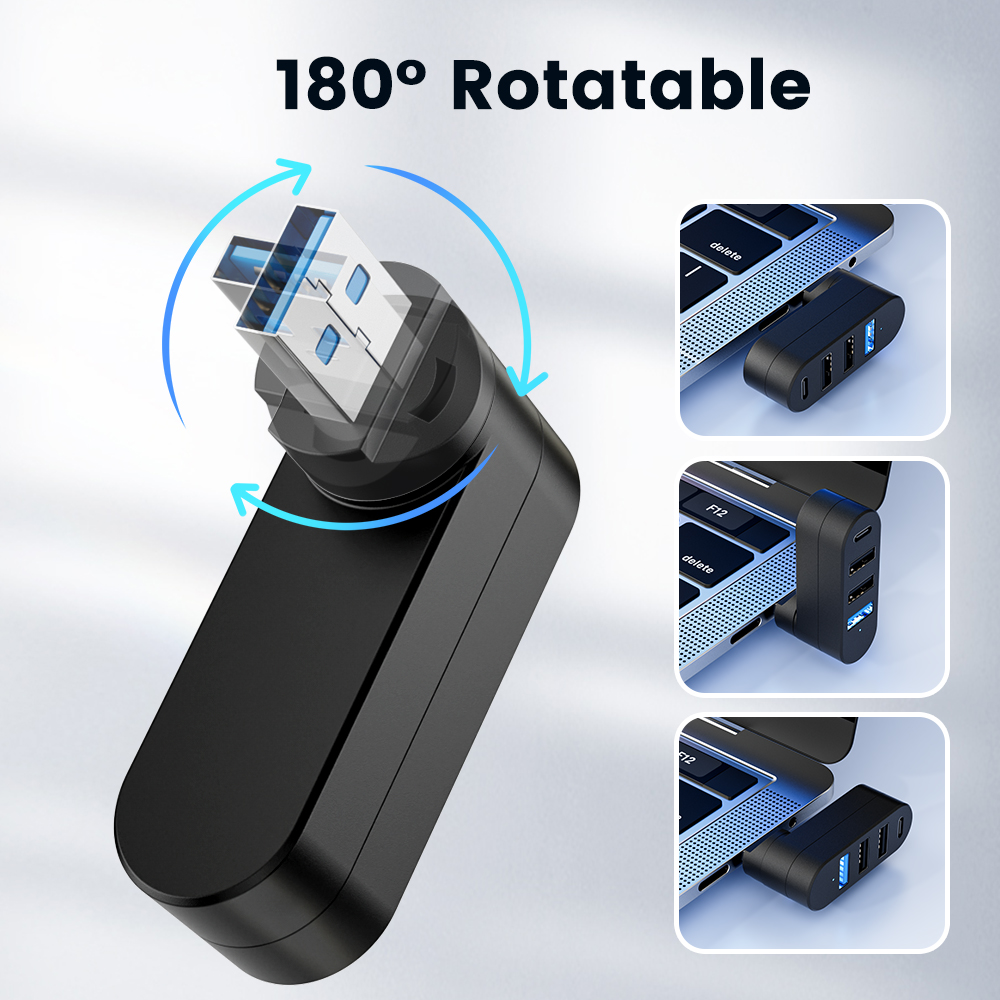 USB 3.0 Power Adapter 180° Rot - مراجعة Docking Station Usb C وسعره