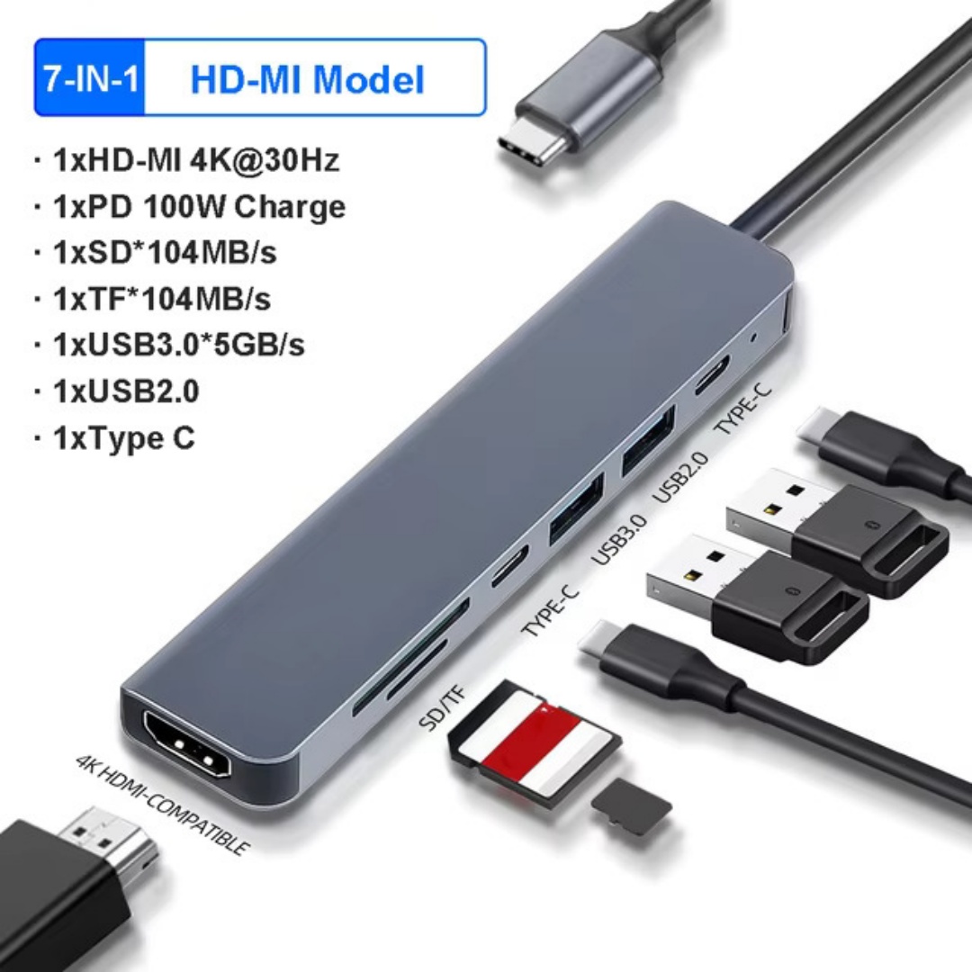 4/7/8/11in1 Docking Hub 4K USB - مراجعة Docking Station Usb C وسعره
