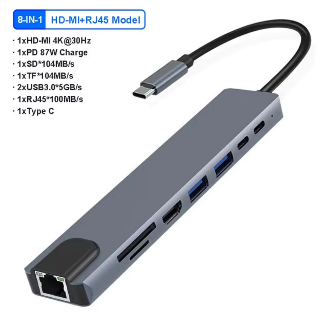 4/7/8/11in1 Docking Hub 4K USB - مراجعة Docking Station Usb C وسعره