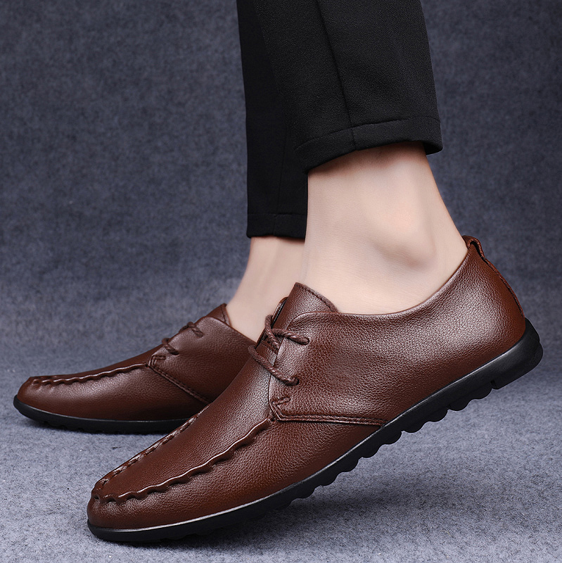 Genuine leather men's shoes Mi - مراجعة Office High Tech وسعره