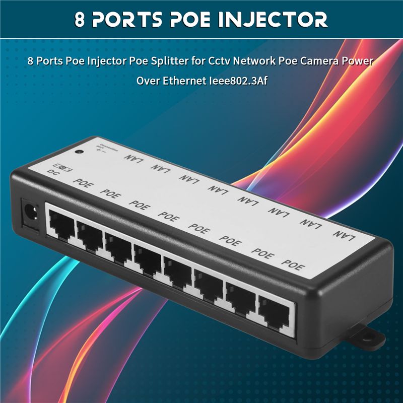 PHILE-8 Ports Poe Injector Poe - مراجعة Power Over Ethernet وسعره