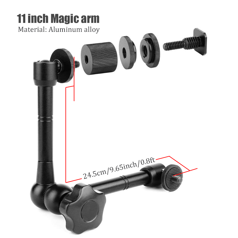 BFOLLOW Magic Arm 7 inch 11 in - مراجعة Webcam Stand Clip وسعره